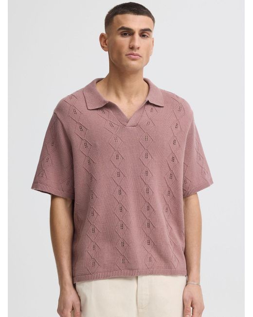 Solid Poloshirt Sdudell in Pink für Herren