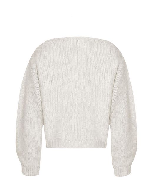 Trendyol White Strickjacke