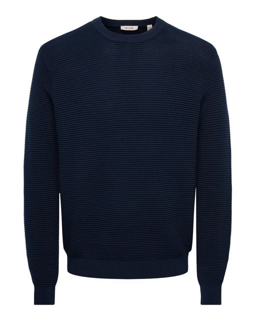 Only & Sons Pullover Onsron in Blue für Herren