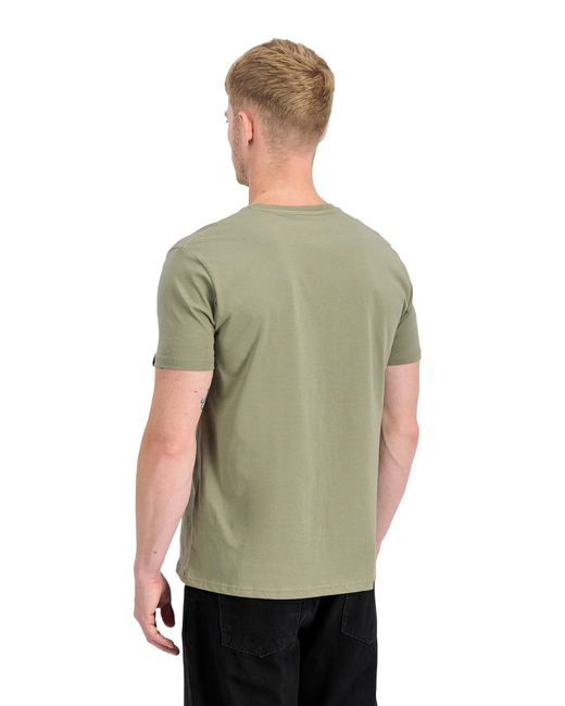 Alpha Industries Shirt Basic Mid Logo in Green für Herren