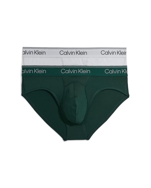 Calvin Klein 2er-Pack Hüft-Slips - Athletic Micro in Green für Herren