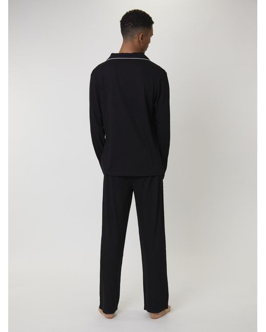 Loungeable Pyjama Lang in Black für Herren