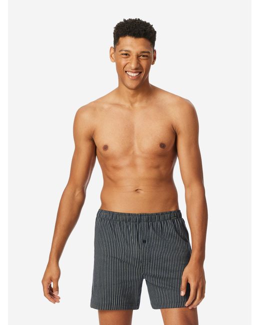 Schiesser Boxershorts Basic in Blue für Herren