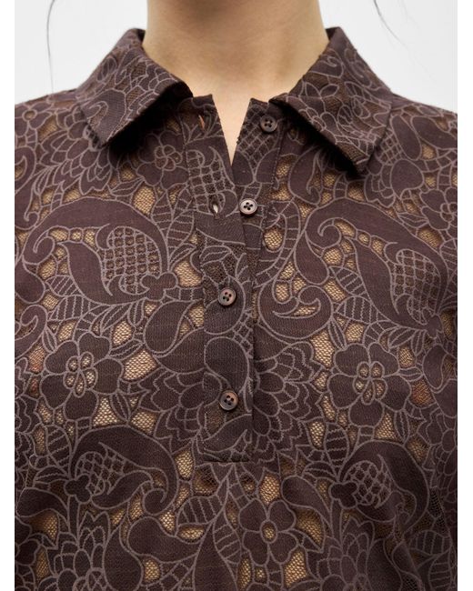 Object Brown Bluse Objbianca