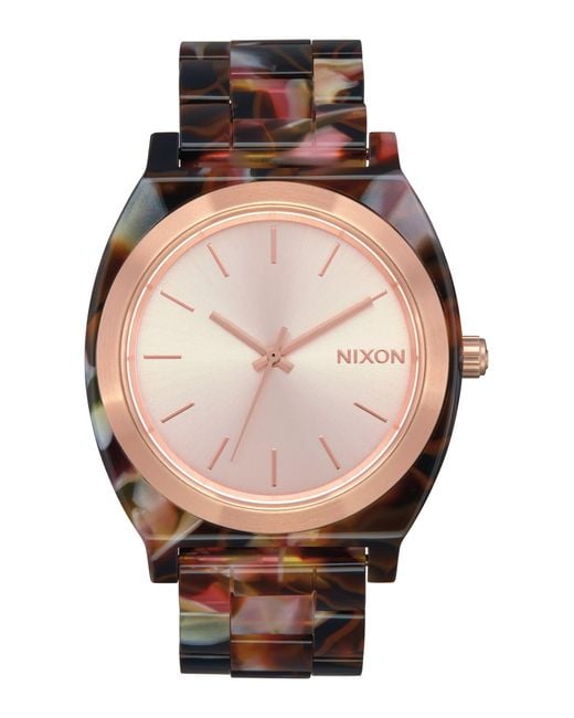 Nixon Uhr Time Teller in Pink für Herren