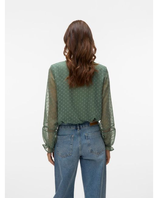 Vero Moda Green Bluse 'Vmleah'