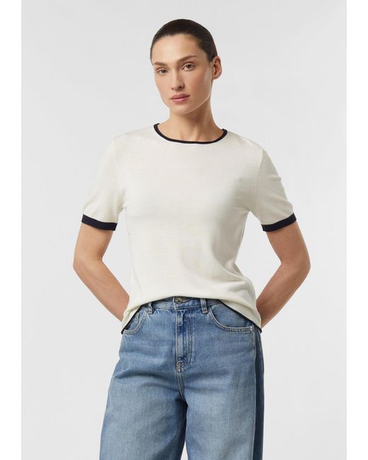Comma, White Strickpullover
