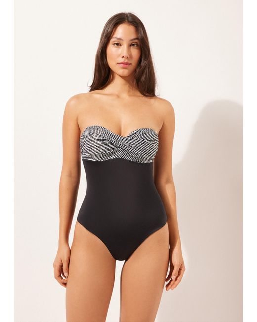Calzedonia Blue Shapingbadeanzug
