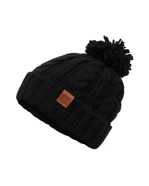 Manufaktur13 Black Mütze Rough Knit