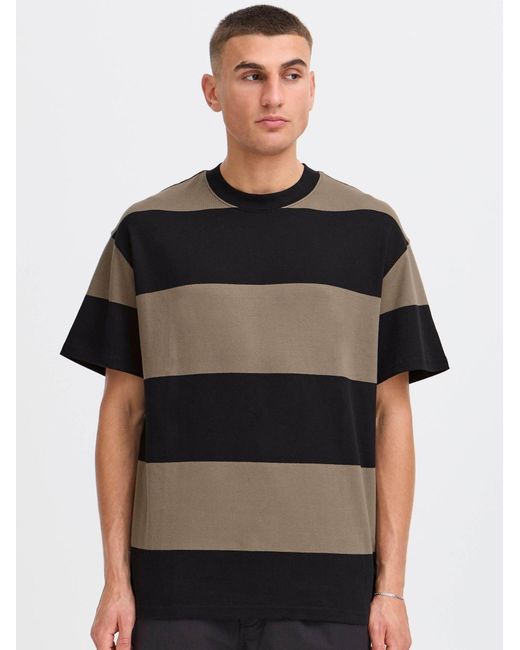 Solid Rundhalsshirt Sdroy in Black für Herren