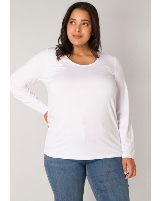 Base Level Curvy Blue Shirt
