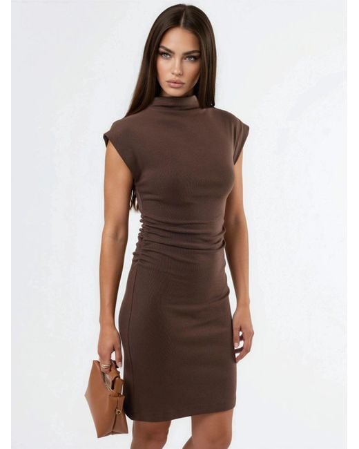 Busem Brown Mini Kleid