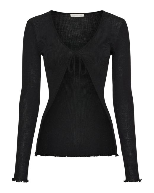 Seamless Basic Black Strickjacke