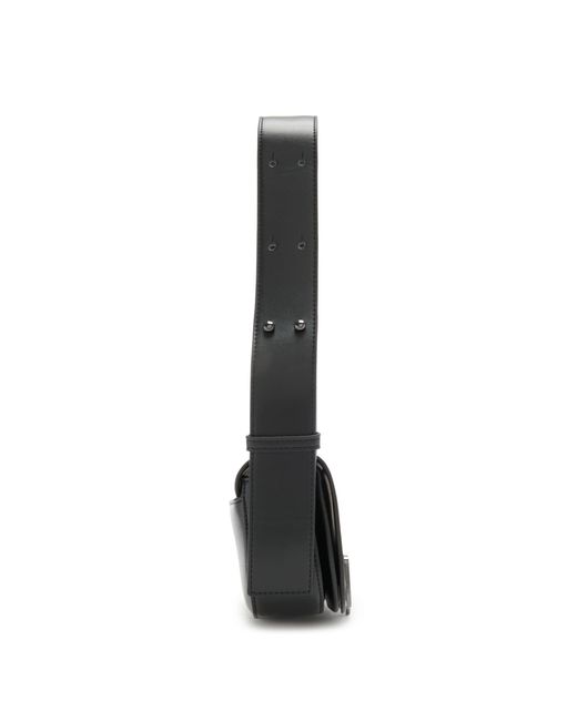 Chiara Ferragni Black Schwarze Kunstleder Schultertasche