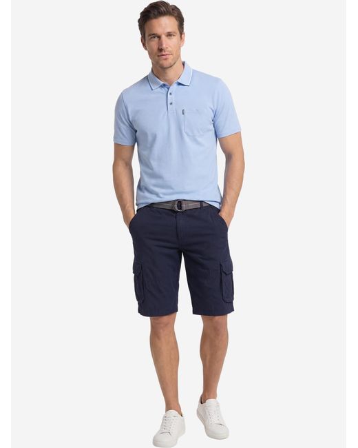 CASA MODA Cargohose Basic in Blue für Herren