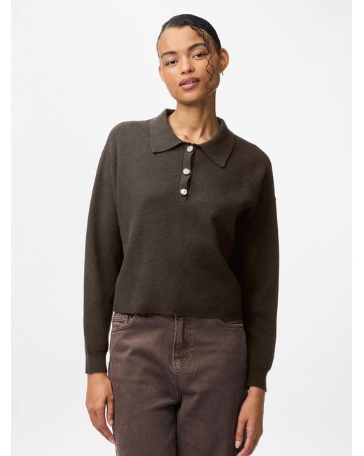Pieces Brown Pullover