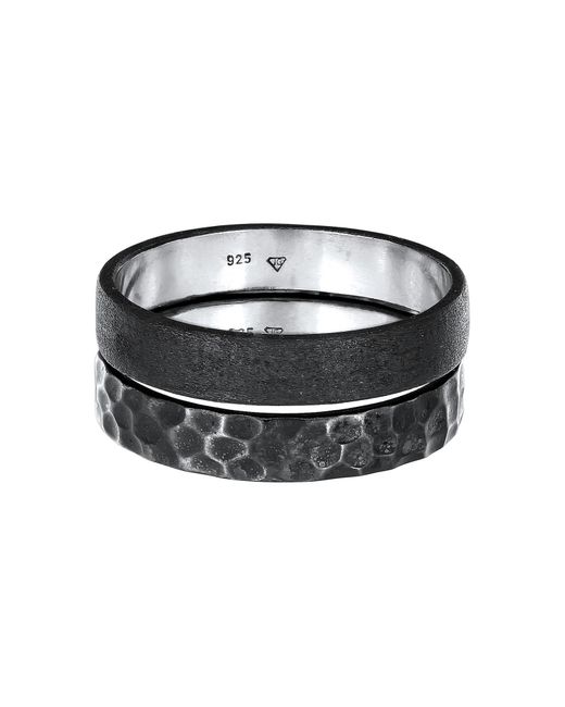 Kuzzoi Ring Set in Black für Herren