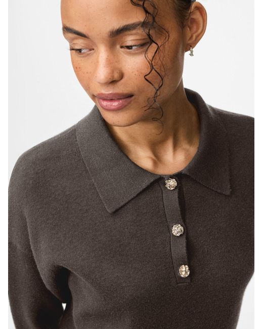 Pieces Brown Pullover