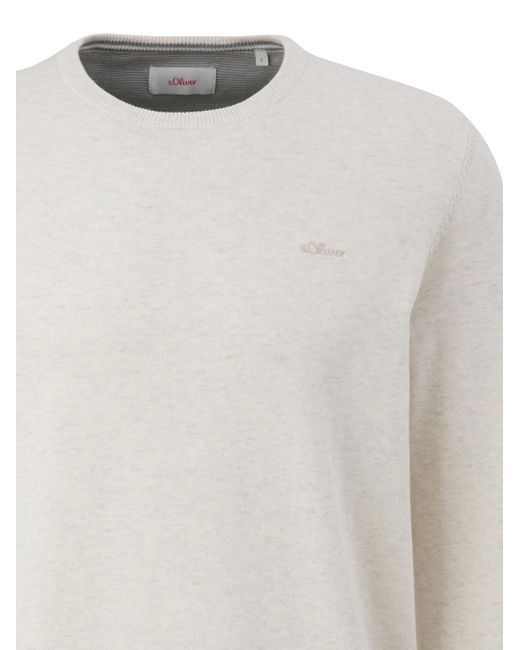 S.oliver Oliver Pullover Basic in White für Herren