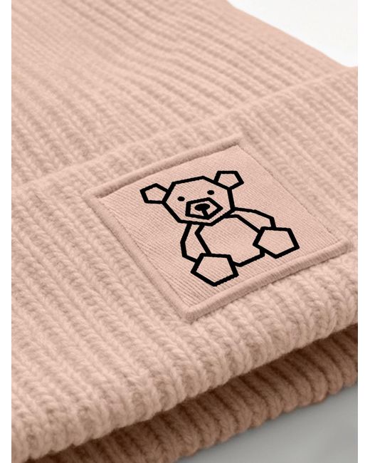 Neverless Mütze Teddy Polygon in Pink für Herren