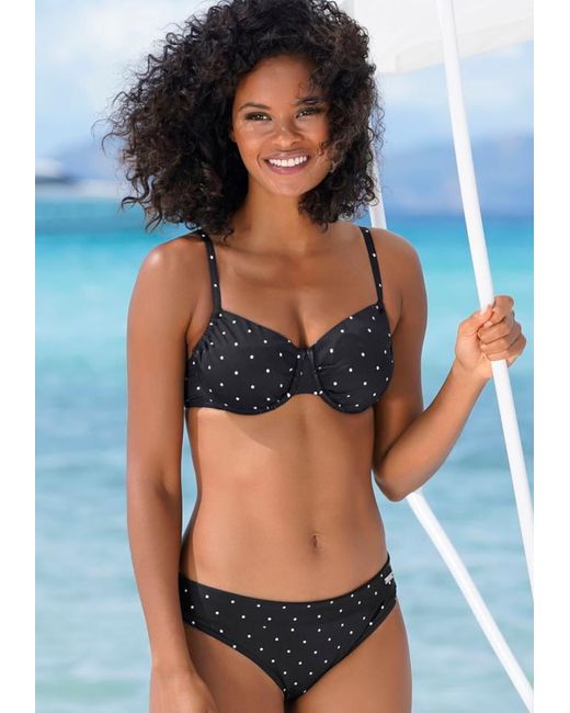 Lascana Black Bikinitop