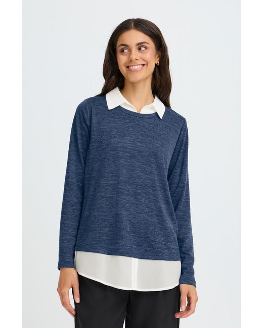 Fransa Blue Pullover Emmie