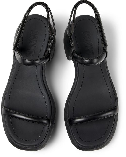 Camper Black Sandale 'Thelma'