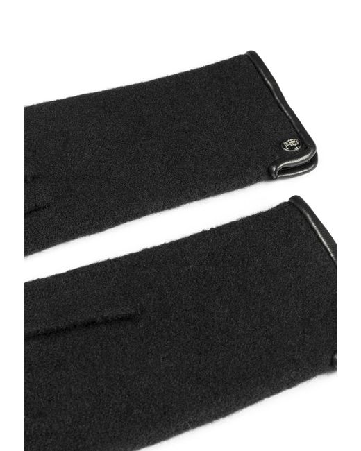 Roeckl Strickhandschuhe Klassischer Walkhandschuh in Black für Herren