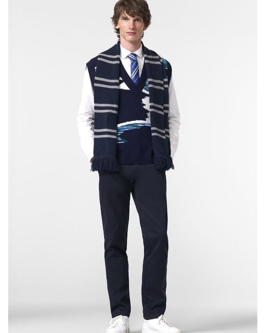 Meyer Chinohose New York Super-Stretch, Fußweite 38 Cm in Blue für Herren