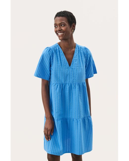 Part Two Blue Kleid Pamiapw