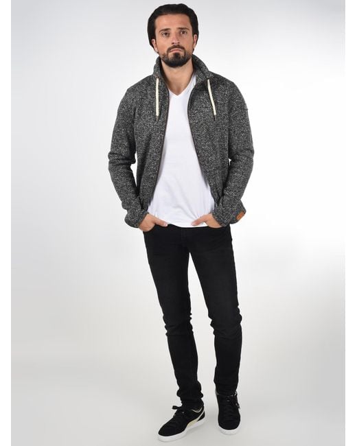 Solid Fleecejacke Luki in Gray für Herren