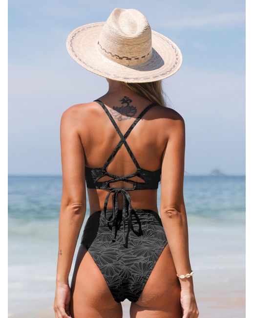 CUPSHE Black Bikini Daa12C2L007Aa