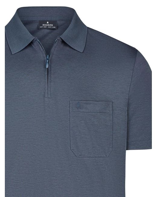 RAGMAN Shirt Basic in Blue für Herren