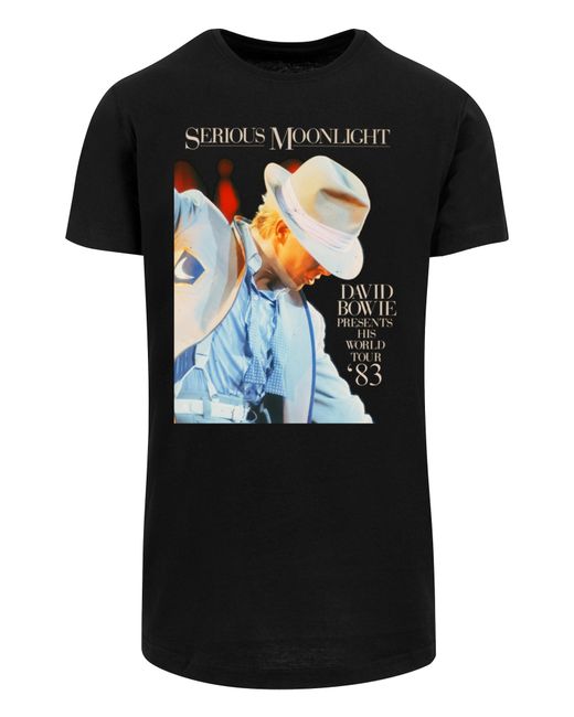 F4NT4STIC T-Shirt David Bowie Serious Moonlight in Black für Herren