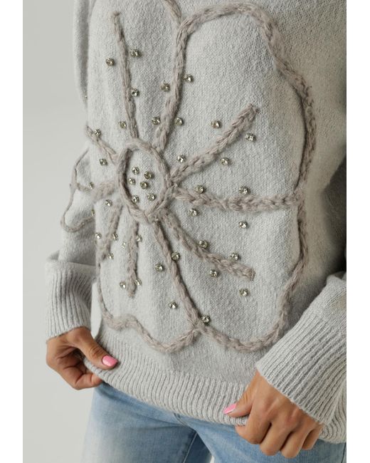 Aniston SELECTED Gray Pullover