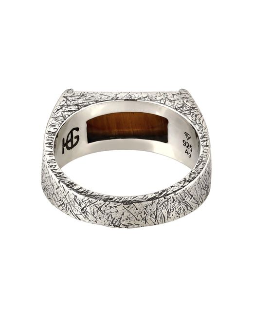 Haze & Glory Ring in White für Herren