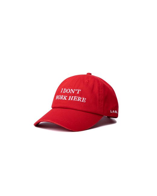 Hatline LAB Red Cap I Dont Work Here
