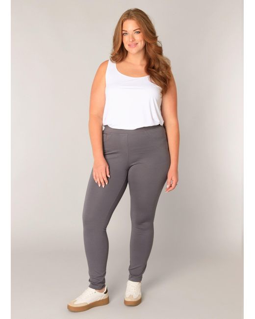 Base Level Curvy Gray Leggings Arnika