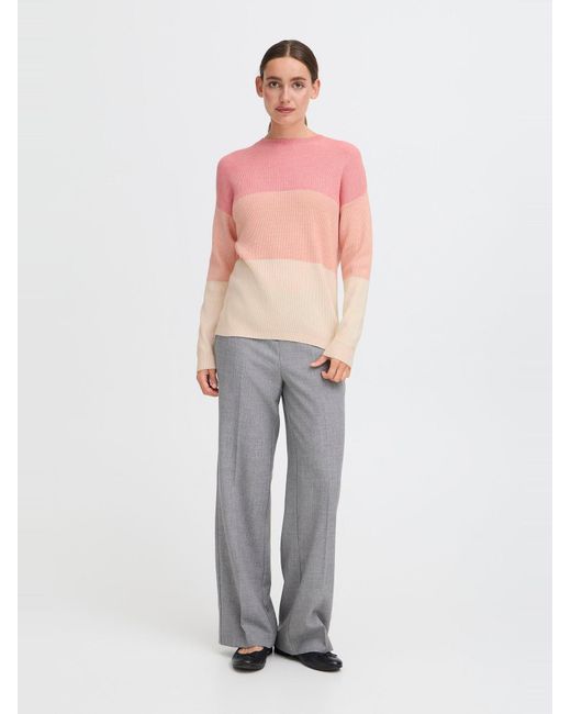 Oxmo Pink Strickpullover Oximanny Ls
