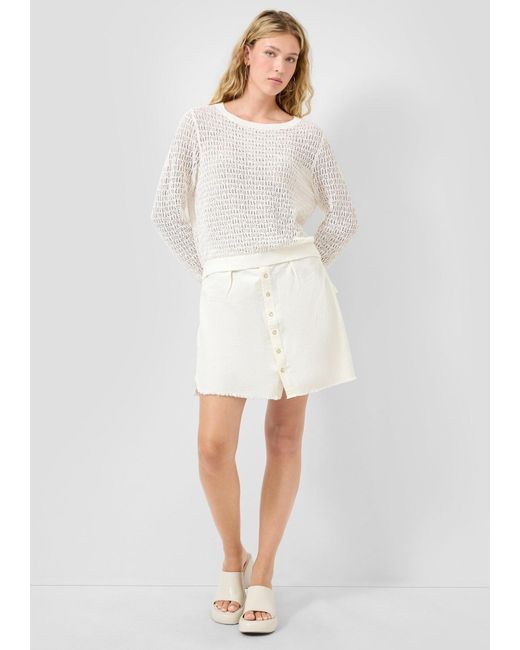 QS White Strickpullover