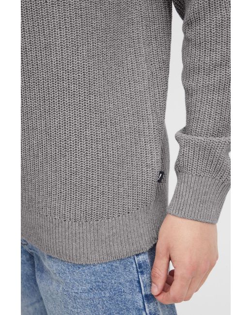 Solid Pullover in Gray für Herren