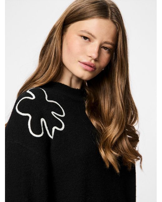 Pieces Black Pullover Pcrosa