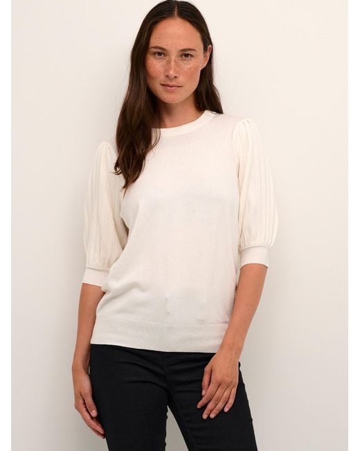 Kaffe White Pullover Kalone