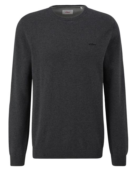 S.oliver Oliver Pullover Basic in Black für Herren
