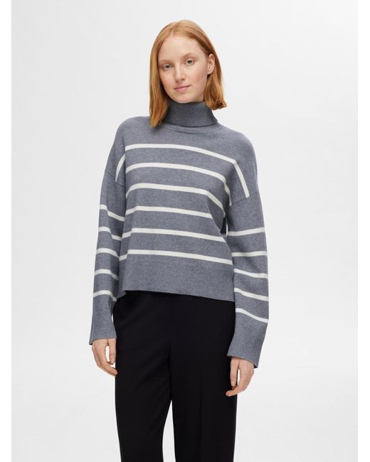 SELECTED Gray Pullover 'kamma'