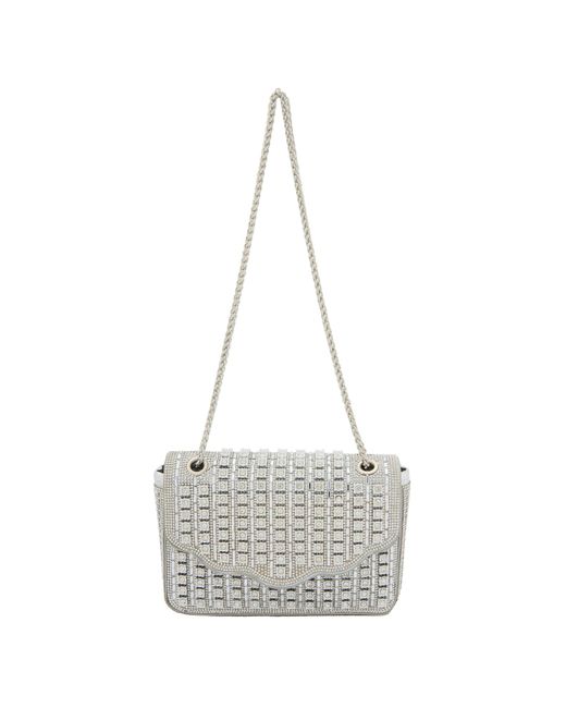 faina White Schultertasche Elegant