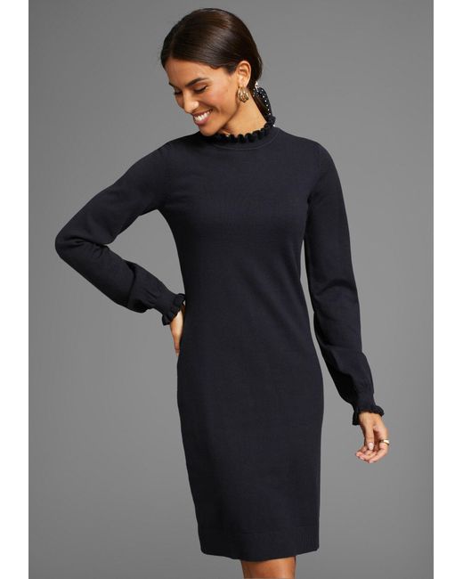 Laura Scott Blue Strickkleid