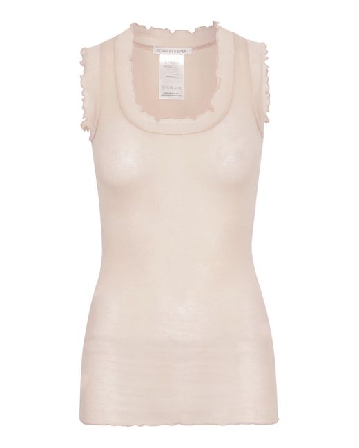 Seamless Basic Natural Top Flounce