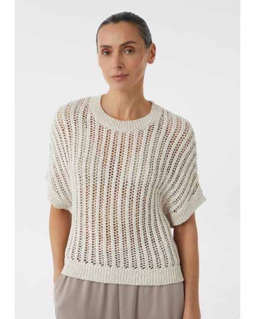 Comma, White Pullover