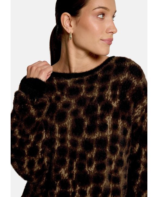 Zero Black Strickpullover Mit Jacquard